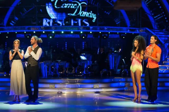 Seann Walsh has avoided the axe from Strictly Come Dancing as Vick Hope became the fourth star to depart the dancefloor. Picture: BBC One