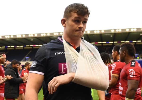 Magnus Bradbury was injured playing against Toulon on Saturday
