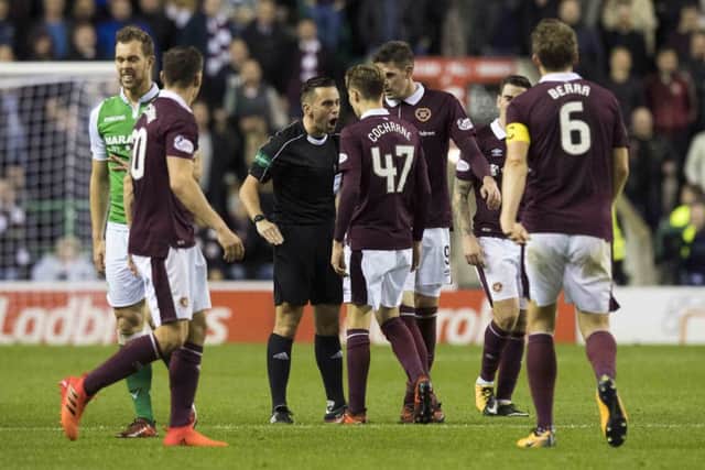 Andrew Dallas was in charge of the fixture last October when Hibs defeated Hearts 1-0 at Easter Road. Picture: SNS