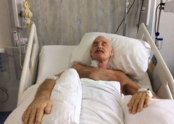 Derek Bennet lies seriously ill in a Cyprus hospital.