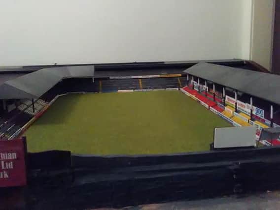 The scale model of a 1980s Tynecastle. Pic: Eddie Shields