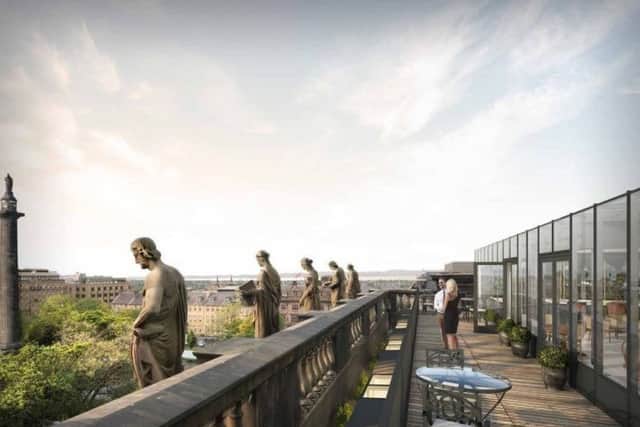 The development will include a controversial three-storey extension to the rear, a glazed roof terrace and a bronze-clad 'garden pavilion'. Picture: Contributed