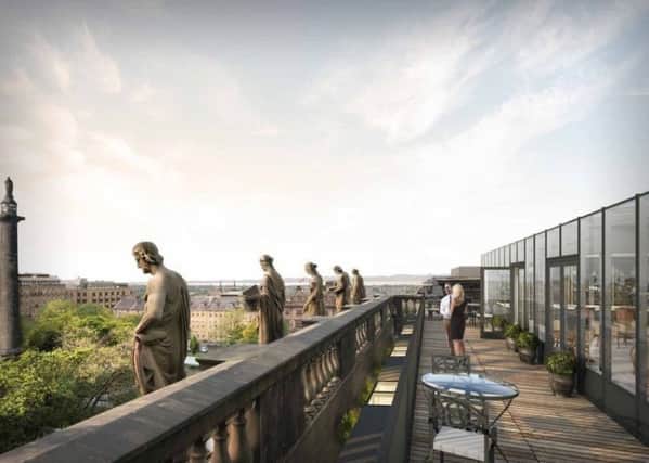 The development will include a controversial three-storey extension to the rear, a glazed roof terrace and a bronze-clad 'garden pavilion'. Picture: Contributed