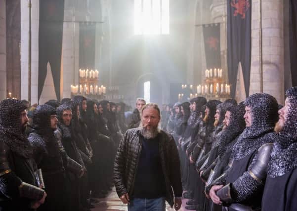 David Mackenzie during 
the filming of Outlaw King