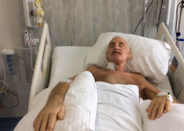 Benny is paralysed in a Northern Cyprus hospital