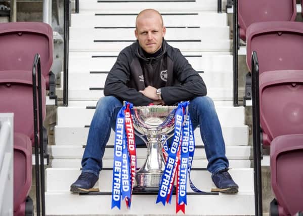 Steven Naismth is a key man for Hearts as they try to topple Celtic and reach the final of the Betfred Cup tomorrow. Pic: SNS
