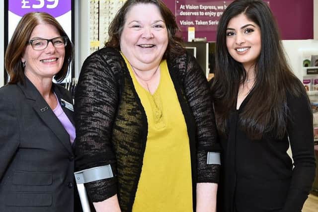 Carrol Dobbie visited the store for a routine eye test