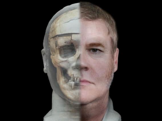 Image of Burke, created by Dr Chris Rynn at the Centre for Anatomy and Human Identification in Dundee, based on his skull, life and earth mask and descriptions in the court papers. Pic: supplied by Janet Philp