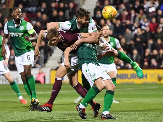 Darren McGregor was in the thick of the action at Tynecastle.