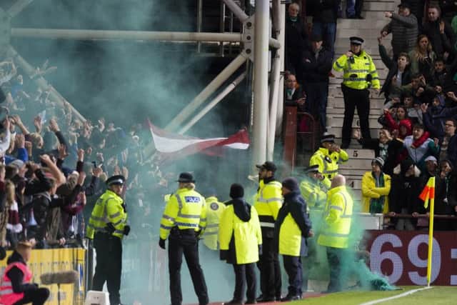 The first derby of the season was marred by shameful acts in the crowd. Picture: SNS Group