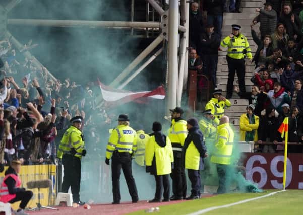 The first derby of the season was marred by shameful acts in the crowd. Picture: SNS Group