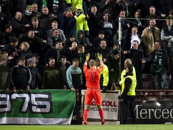 Zdenek Zlamal appeared to be assaulted during a fractious Edinburgh Derby (Photo: SNS)