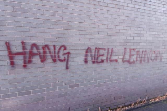 The graffiti was found on Russell Road in Edinburgh. Picture: TSPL