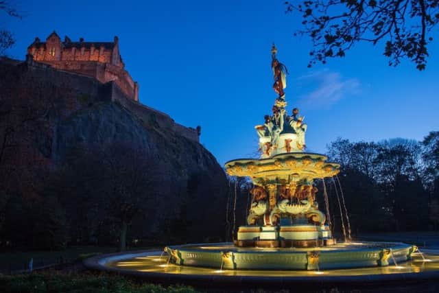 The Ross Fountain will now be illuminated at night.