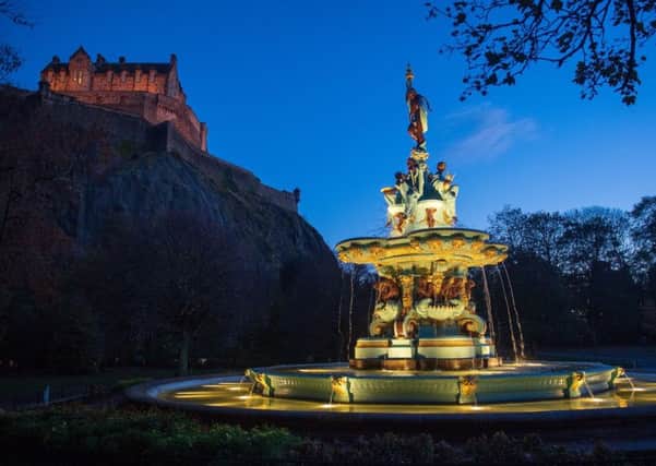 The Ross Fountain will now be illuminated at night.