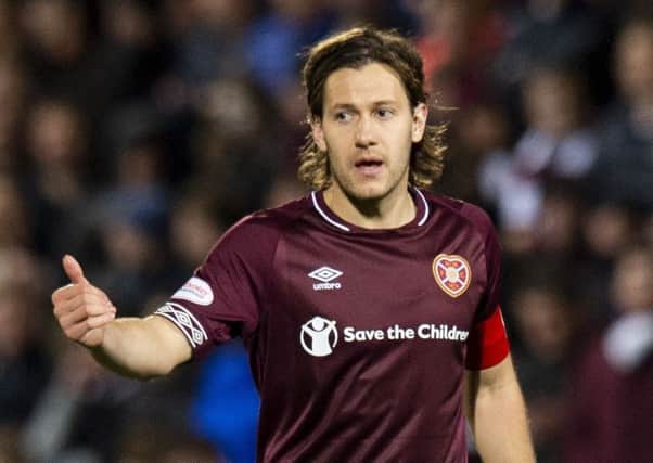Peter Haring captained Hearts in the Edinburgh derby. Pic: SNS