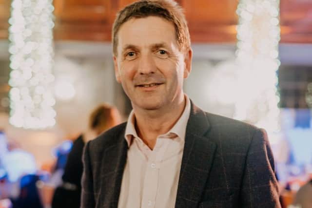Stuart Riddell delivered a speech at the ScottishPower Stand Up To Cancer gala fundraiser