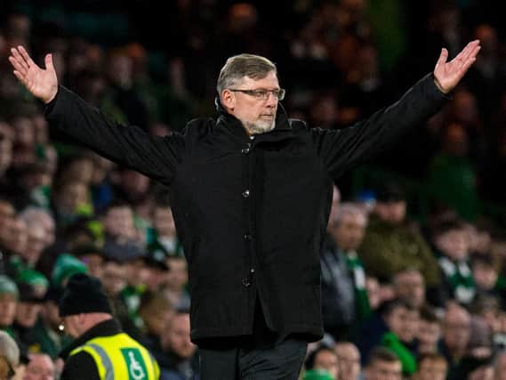 Craig Levein was first to hold his hands up following the 5-0 defeat to Celtic. Pic: SNS