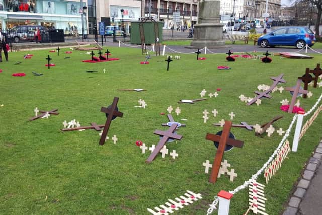 A remembrance garden in Edinburgh has been vandalised in an "act of malicious violence". Picture: PoppyScotland/PA Wire