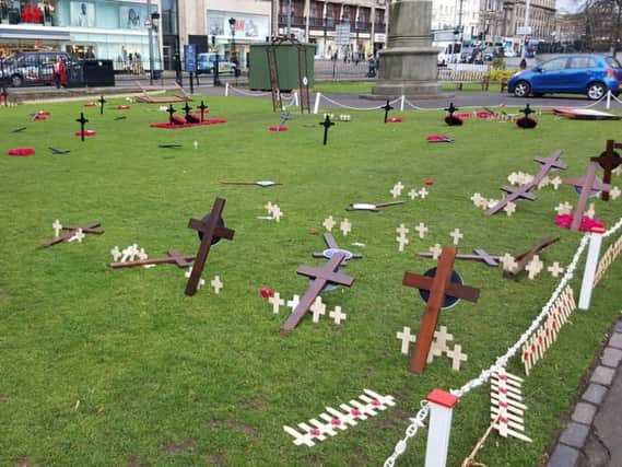 A remembrance garden in Edinburgh has been damaged. Picture: PoppyScotland/PA Wire