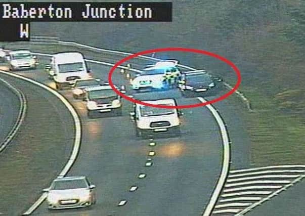 A car broke down on the City Bypass at Baberton this morning.