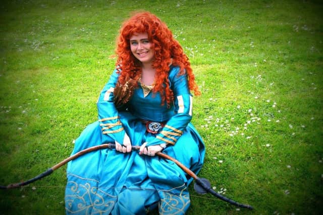 Gabrielle Riddiough in her Merida costume.