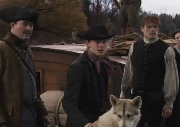 Grant Stott (left) made a surprise cameo in yesterday's episode of Outlander. Picture: Starz
