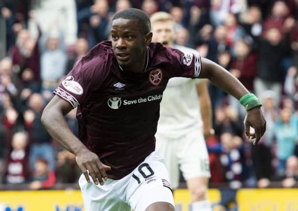 Arnaud Djoum has been first-choice for Hearts since returning to action in September