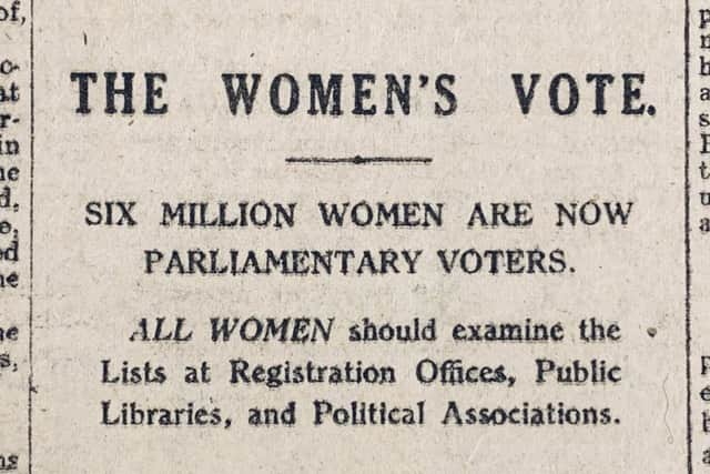 Thousands of women across Edinburgh had been granted the vote by 1918. Picture: JP