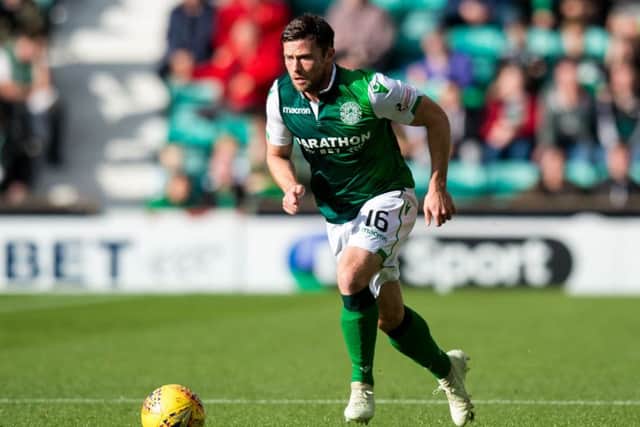 Lewis Stevenson has extended his stay at Hibs until 2021. Picture: SNS/Ross Parker