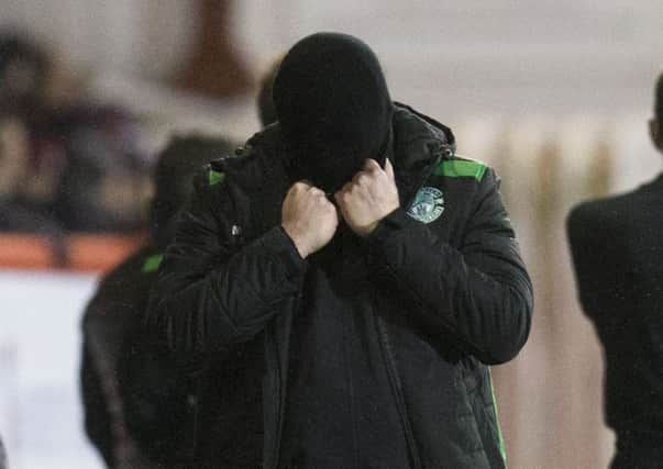 Neil Lennon displays his frustration on the touchline