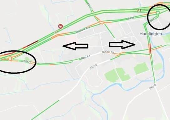 The A1 is partially closed