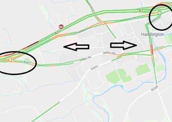 The A1 is partially closed