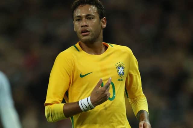 Neymar is in the Brazil squad which will head for Milton Keynes