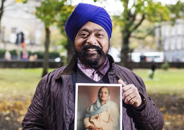 Celebrity Chef, Tony Singh, chose to Light up a Memory of his grandmother at Gayfield Square Park in Edinburgh. Pic: Cameron Allan