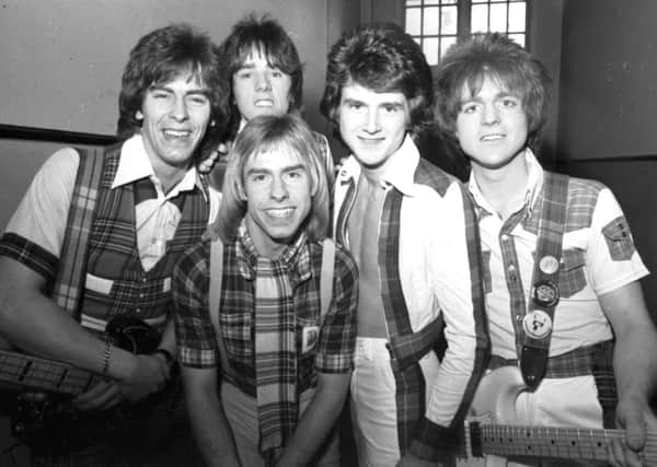 Alan Longmuir and The Rollers backstage at the Odeon in April 1975