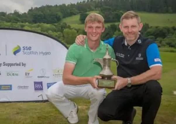 Connor Wilson, the Scottish Boys champion pictured with Stephen Gallacher, was part of the Castle Park team