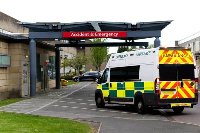 An ambulance arrives at an accident and emergency department. Pic: Shutterstock