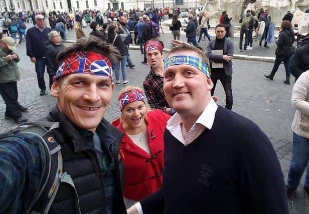 Rob Wainwright and doddie Weir will be handing out headbands for the My Name'5 doddie' MND Foundation in Edinburgh on Friday night (along with other former Scotland players) and then on Saturday on the royal Mile