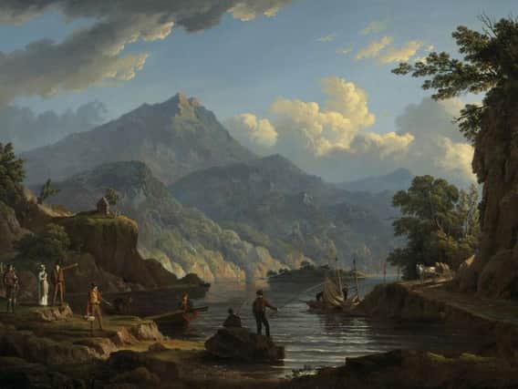 John Knox's created this image of tourists at Loch Katrine in the wake of a surge in visitors after it featured in Sir Walter Scott's Lady of the Lake poem.