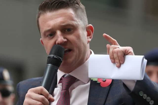 McCrae's Battalion Trust released a statement in response to Tommy Robinson's Instagram photo and pledge. Picture: DANIEL LEAL-OLIVAS/AFP/Getty
