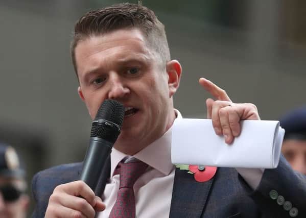 McCrae's Battalion Trust released a statement in response to Tommy Robinson's Instagram photo and pledge. Picture: DANIEL LEAL-OLIVAS/AFP/Getty