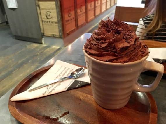 Hot chocolate from Hotel Chocolat. Pic: Scott Gibson