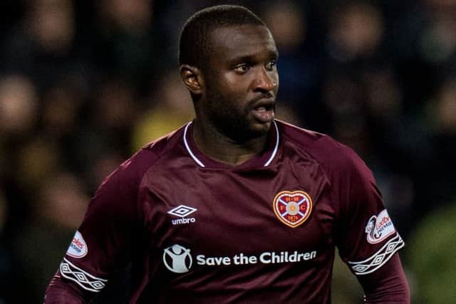 Clevid Dikamona has settled in well at Hearts. Pic: SNS