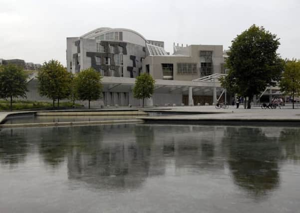 General view of the Scottish Parliament building at Holyrood, Edinburgh.
Ponds
landscaping