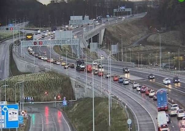 Drivers were stuck in traffic for up to two hours this morning. Picture: Traffic Scotland/Twitter