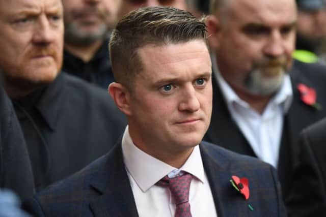 Tommy Robinson has pledged to go to a Hearts game. Picture: CHRIS J RATCLIFFE/AFP/Getty