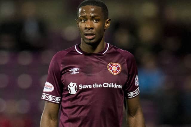 Arnaud Djoum has started the past nine matches for Hearts. Pic: SNS