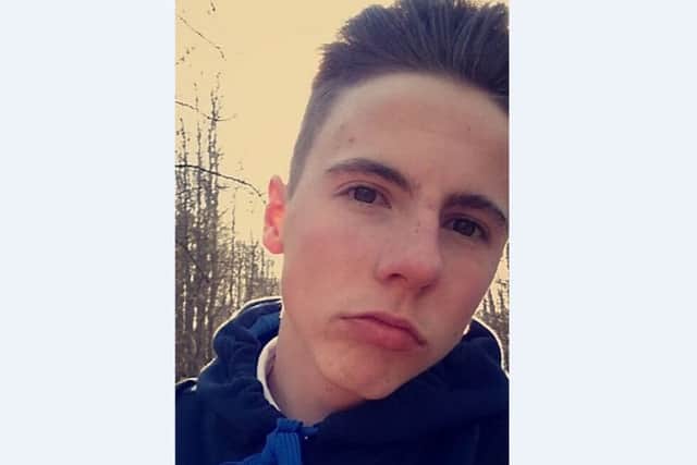 Connor Aird, 17, was a passenger in a black Vauxhall Corsa that crashed near Kirkcaldy on November 11. Picture: Police Scotland