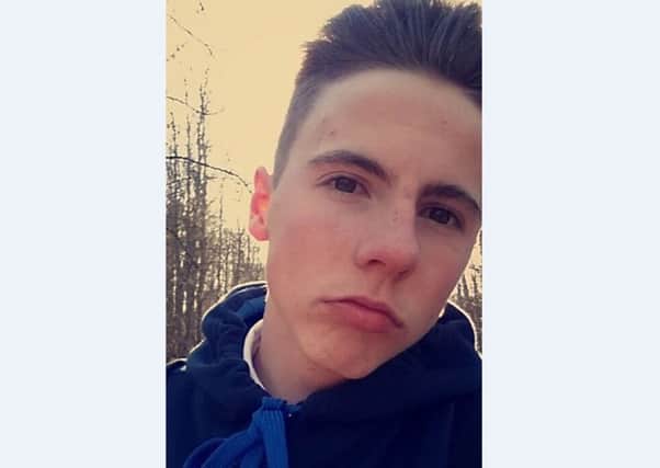 Connor Aird, 17, was a passenger in a black Vauxhall Corsa that crashed near Kirkcaldy on November 11. Picture: Police Scotland
